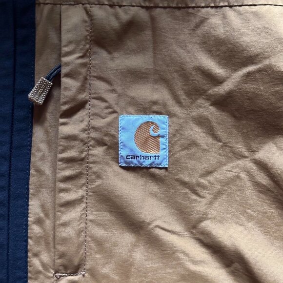 carhartt black tan boxy reversible fleece jacket - Picture 5 of 6